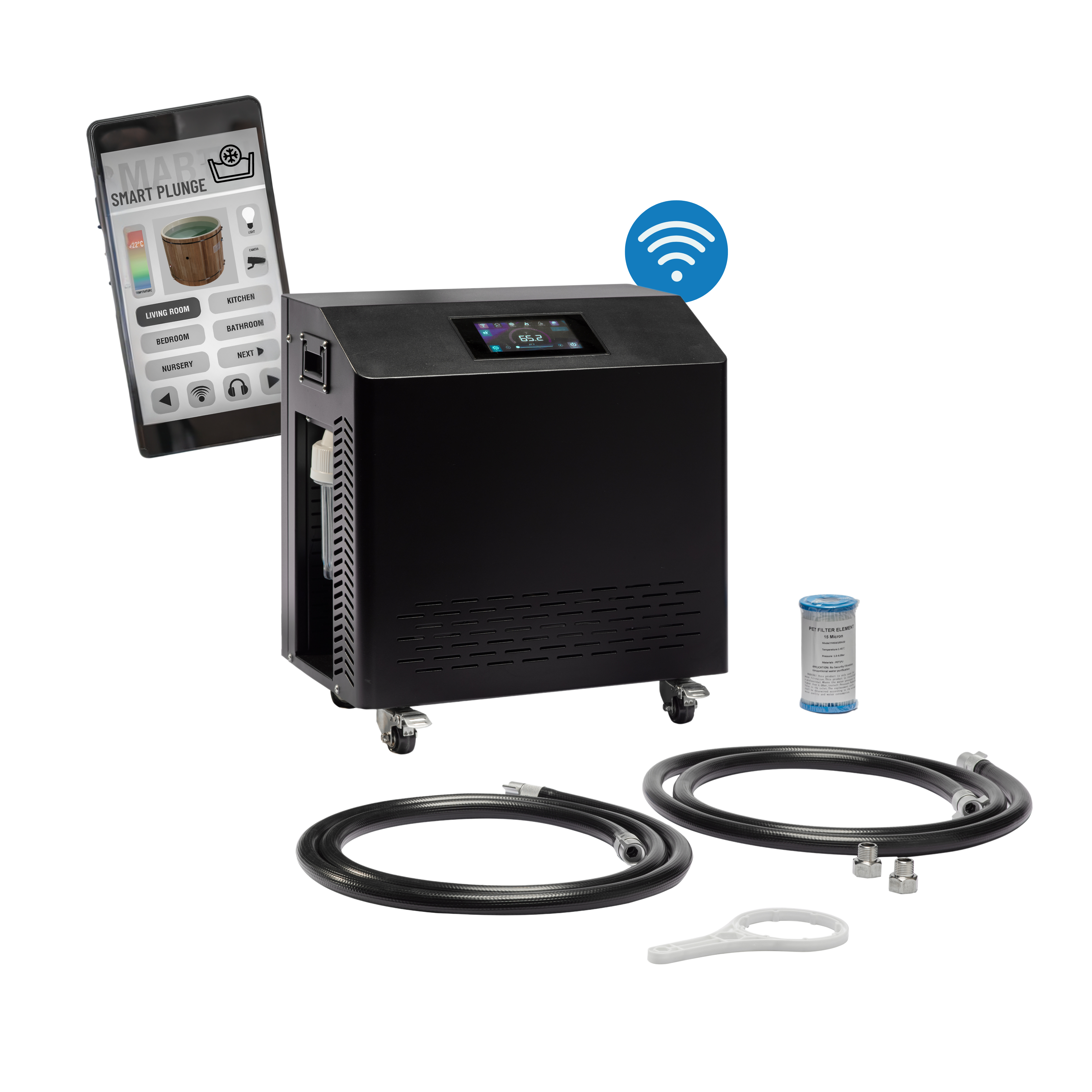 Smart Cold Plunge Water Cooling System w/ WiFi | Dynamic Cold Therapy Chiller System (no tub)