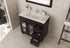 Laviva Nova 36" Brown Bathroom Vanity with White Ceramic Basin Countertop | 31321529-36B-CB