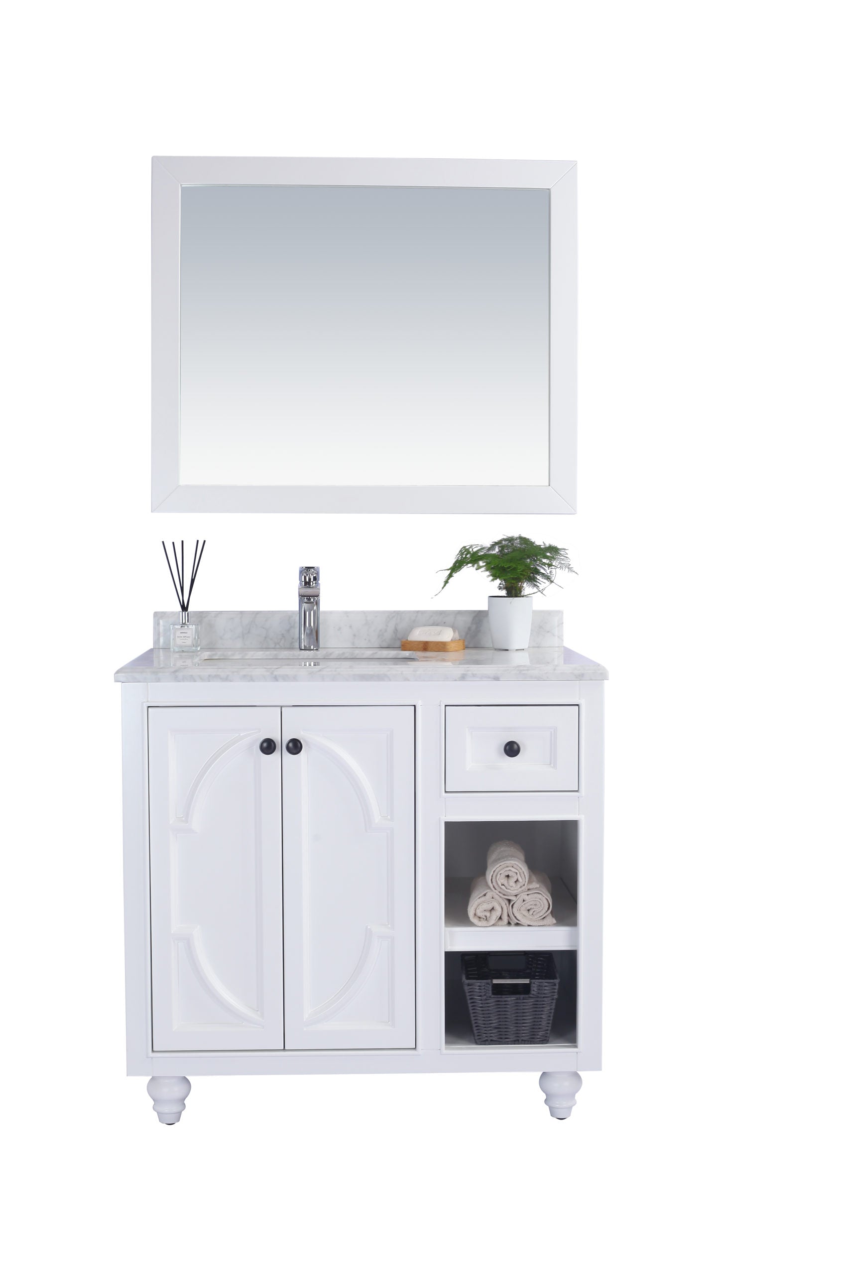 Laviva Odyssey 36" Bathroom Vanity Set w/ Sink in White | 313613-36W