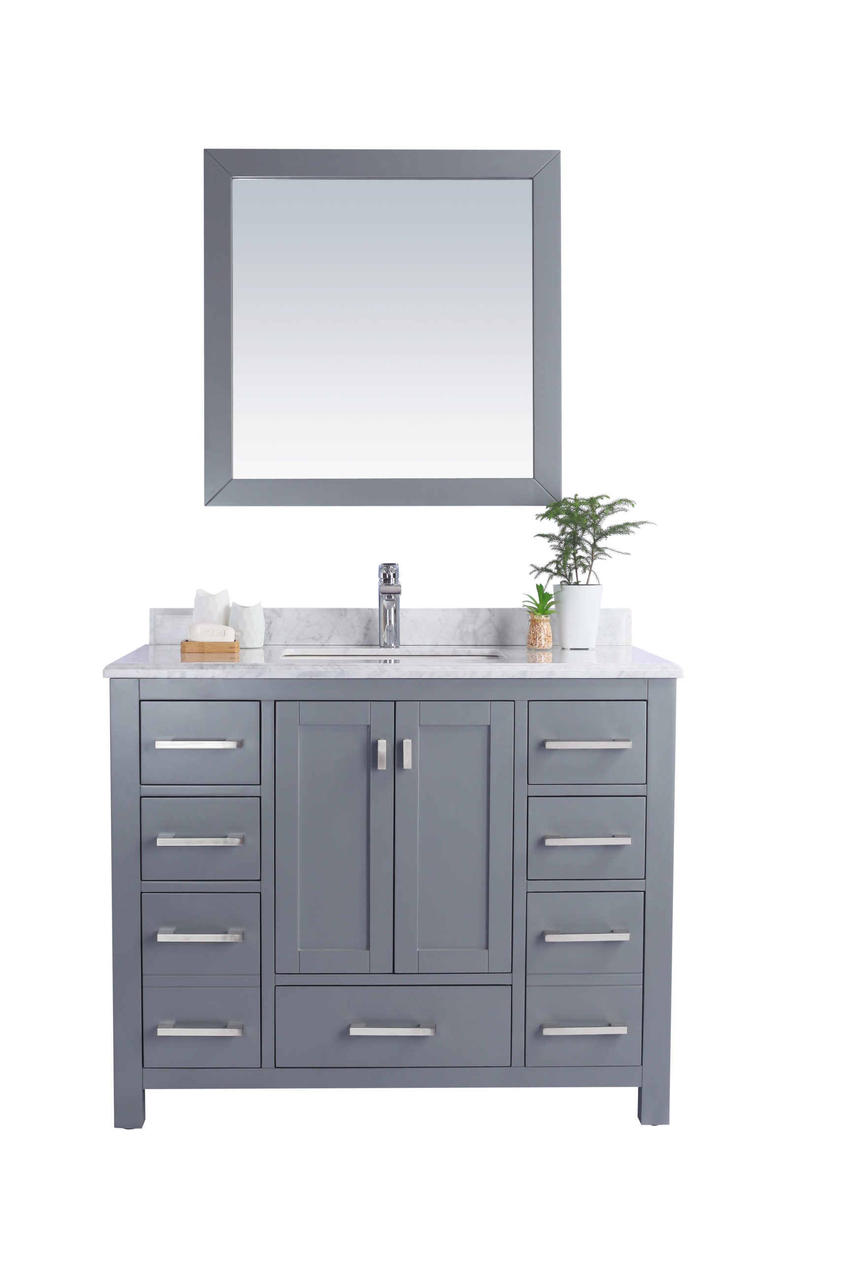 Laviva Wilson 42" Bathroom Vanity Set w/ Sink in Gray | 313ANG-42G