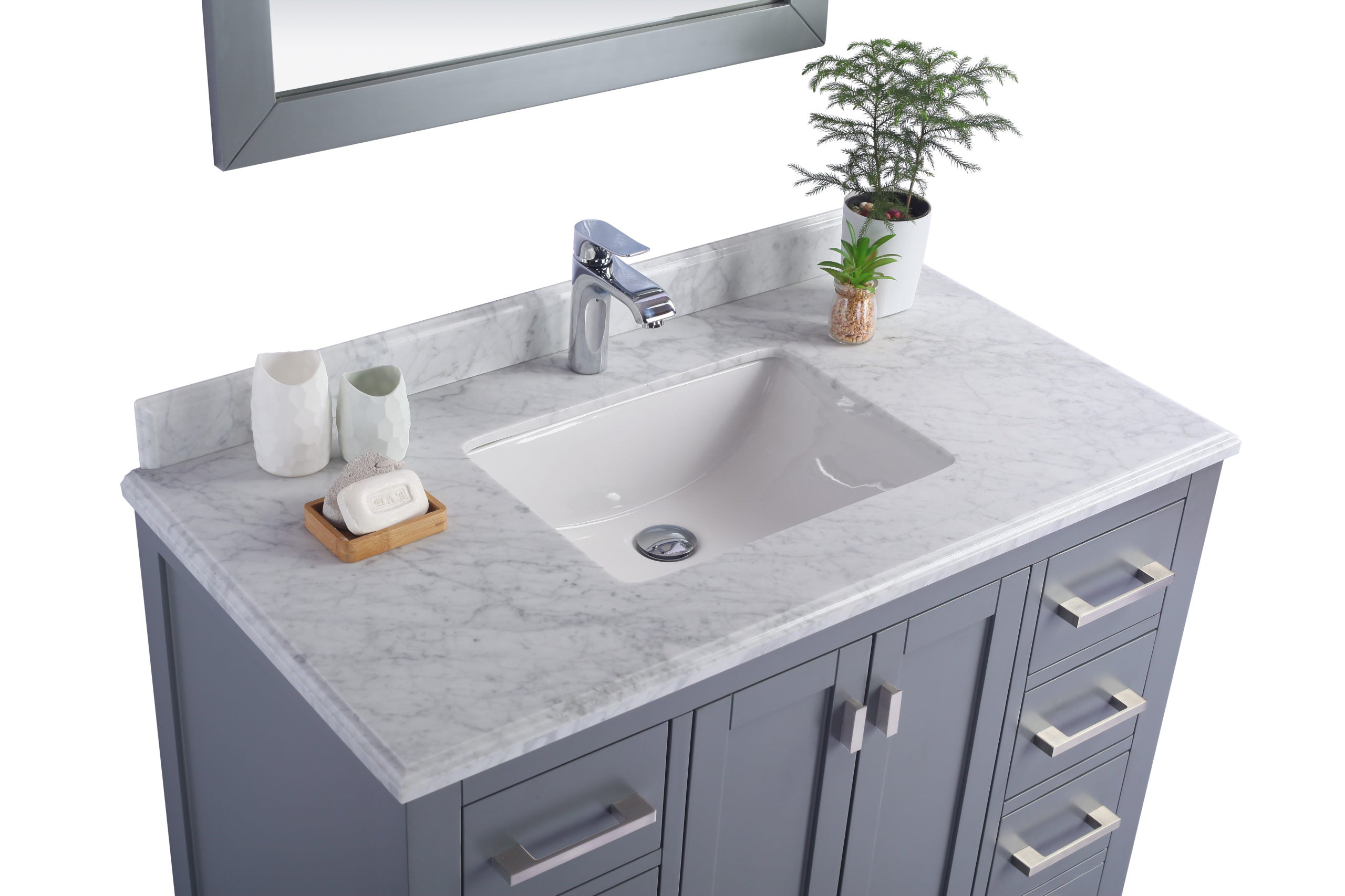Laviva Wilson 42" Bathroom Vanity Set w/ Sink in Gray | 313ANG-42G