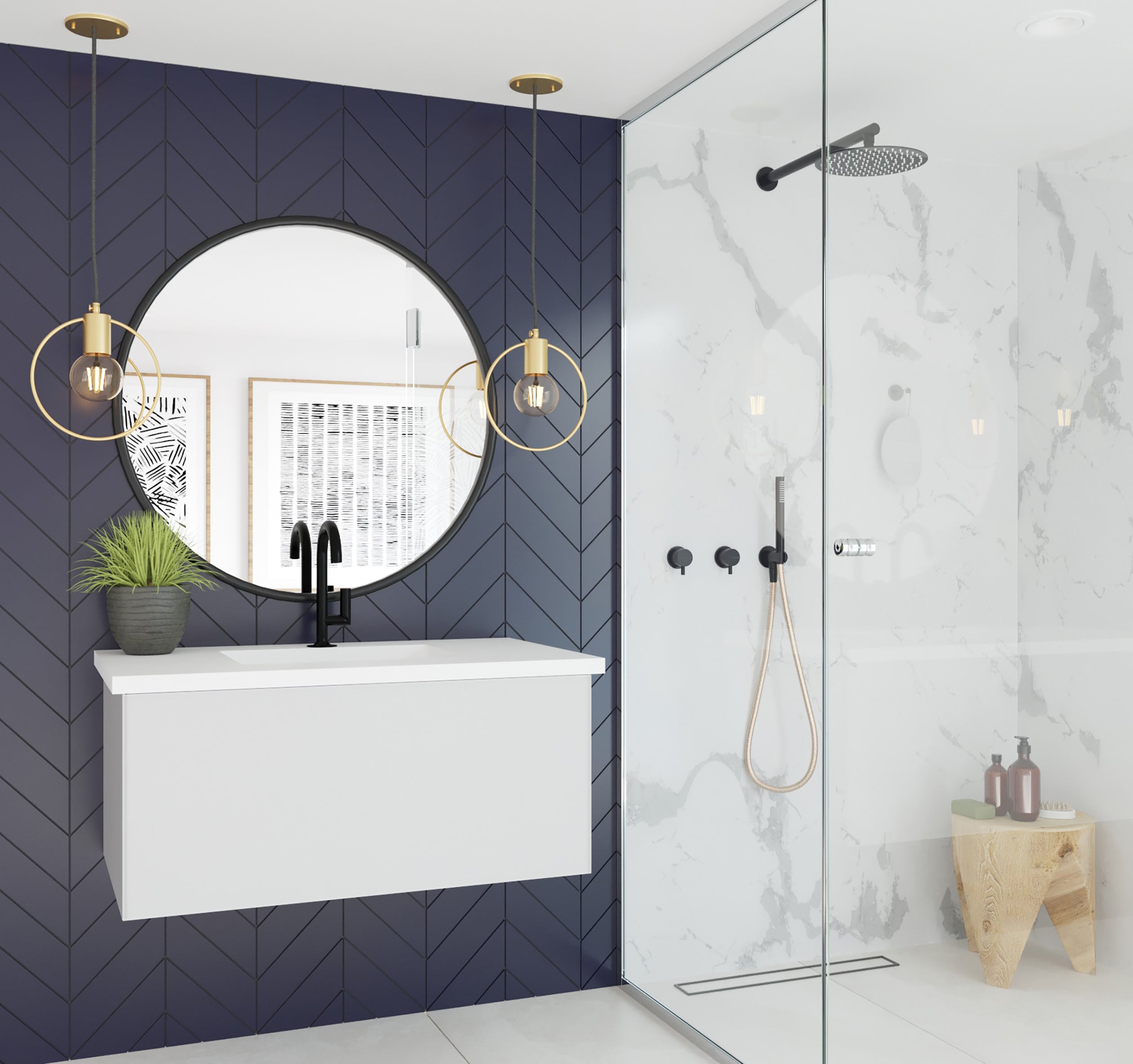 Laviva Vitri 36" Bathroom Vanity Set w/ Sink in White | 313VTR-36CW