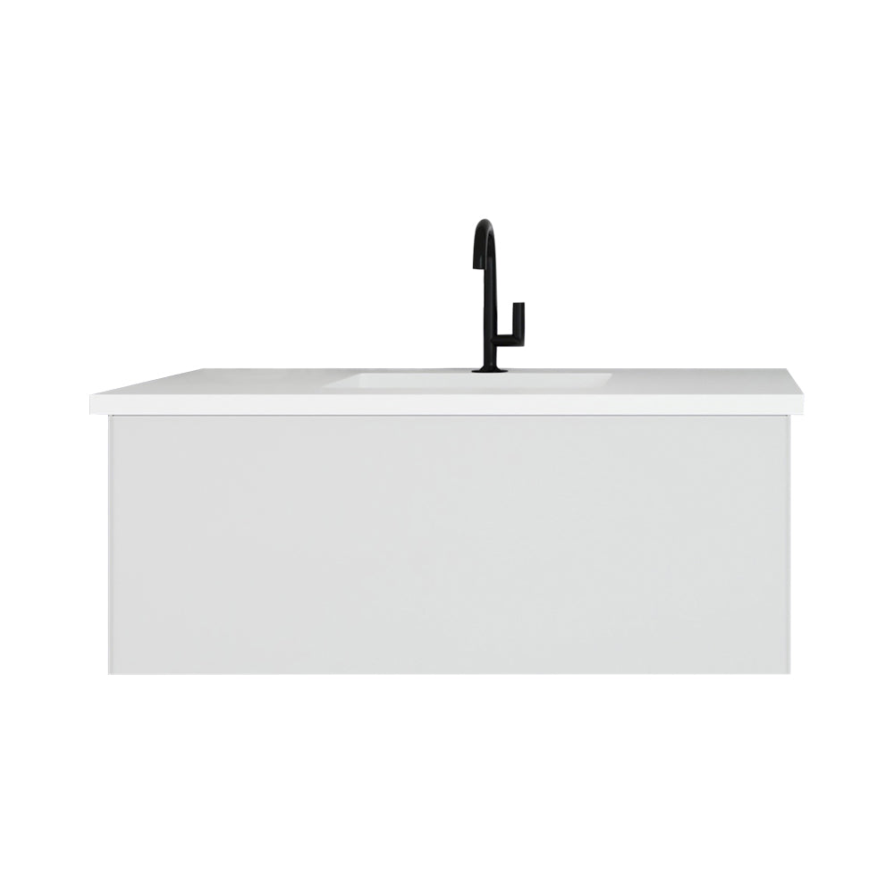 Laviva Vitri 42" Bathroom Vanity Set w/ Sink in White | 313VTR-42CW