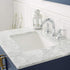 Vinnova Florence 30" Bathroom Vanity Set in Royal Blue w/ Carrara White Marble Countertop | 713030-RB-CA