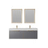 Vinnova Alicante 60" Bathroom Vanity Set in Grey w/ White Sintered Stone Countertop & Under-mount Sink | 701460-MG-SMB
