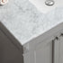 Vinnova Catania 36" Bathroom Vanity Set in Grey w/ Carrara White Marble Countertop | 715036-GR-CA