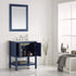 Vinnova Florence 30" Bathroom Vanity Set in Royal Blue w/ Carrara White Marble Countertop | 713030-RB-CA