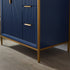 Vinnova Granada 36" Bathroom Vanity Set in Blue w/ White Composite Grain Stone Countertop | 736036-RB-GW