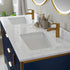Vinnova Granada 60" Bathroom Vanity Set in Blue w/ White Composite Grain Stone Countertop | 736060-RB-GW