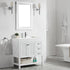 Vinnova Pavia 36” Bathroom Vanity Set in White w/ Acrylic Under-mount Sink | 755036-WH-WH