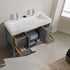 Vinnova Pavia 48” Bathroom Vanity Set in Grey w/ Acrylic Under-mount Sink | 755048-GR-WH