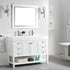 Vinnova Pavia 48” Bathroom Vanity Set in White w/ Acrylic Under-mount Sink | 755048-WH-WH