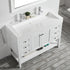 Vinnova Pavia 48” Bathroom Vanity Set in White w/ Acrylic Under-mount Sink | 755048-WH-WH