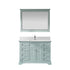 Vinnova Lorna 48" Bathroom Vanity Set in Green & Composite Carrara White Stone Countertop | 783048-FG-WS