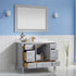 Vinnova Shannon 48" Bathroom Vanity Set in Grey & Composite Carrara White Stone Countertop | 785048-PG-WS