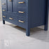 Vinnova Shannon 48" Bathroom Vanity Set in Blue & Composite Carrara White Stone Countertop | 785048-RB-WS