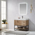 Vinnova Alistair 36" Bathroom Vanity Set in American Oak w/ White Grain Stone Countertop | 789036B-NO-GW