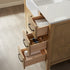 Vinnova Sevilla 36" Bathroom Vanity Set in Ash Wood w/ White Composite Stone Countertop | 797036-WA-WH