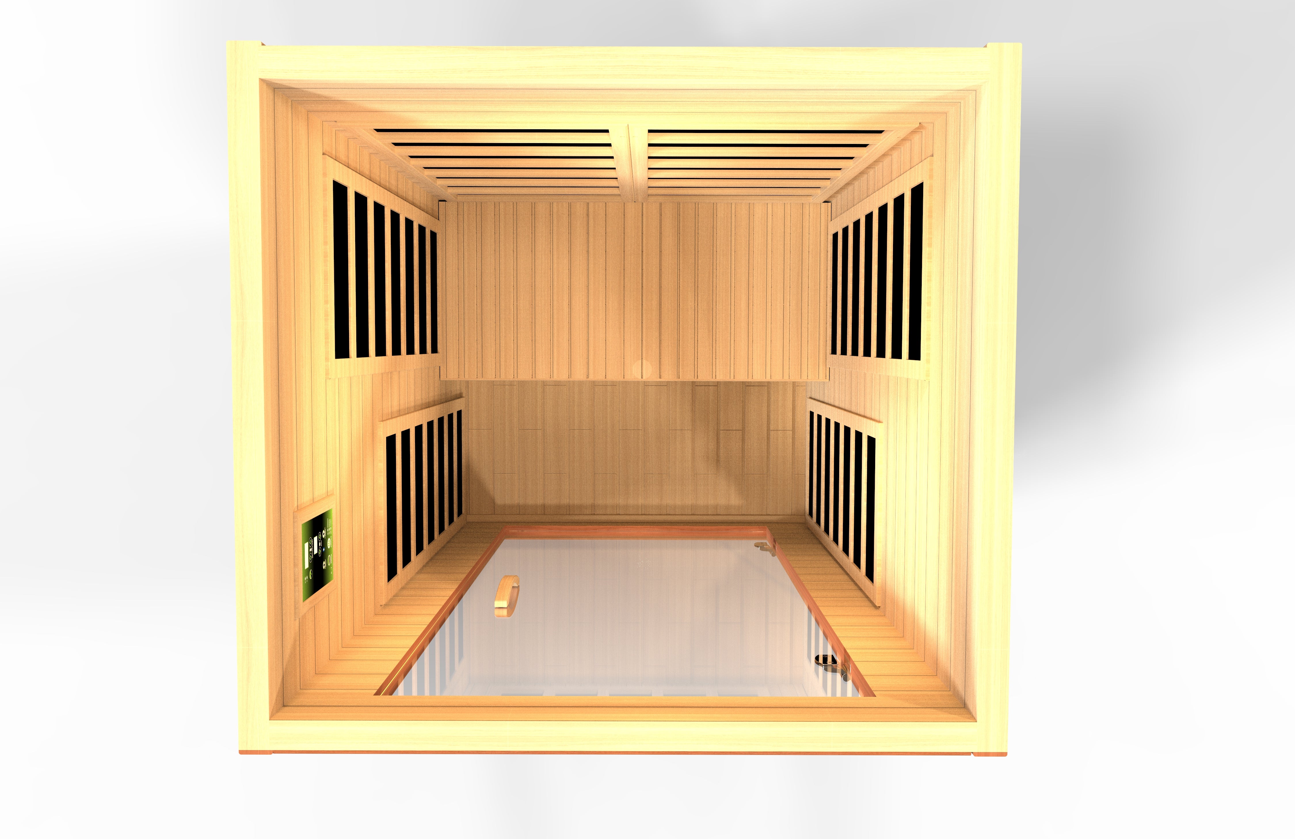 Golden Designs Dynamic "Avila" Low EMF FAR Infrared Sauna w/ Hemlock | DYN-6103-01