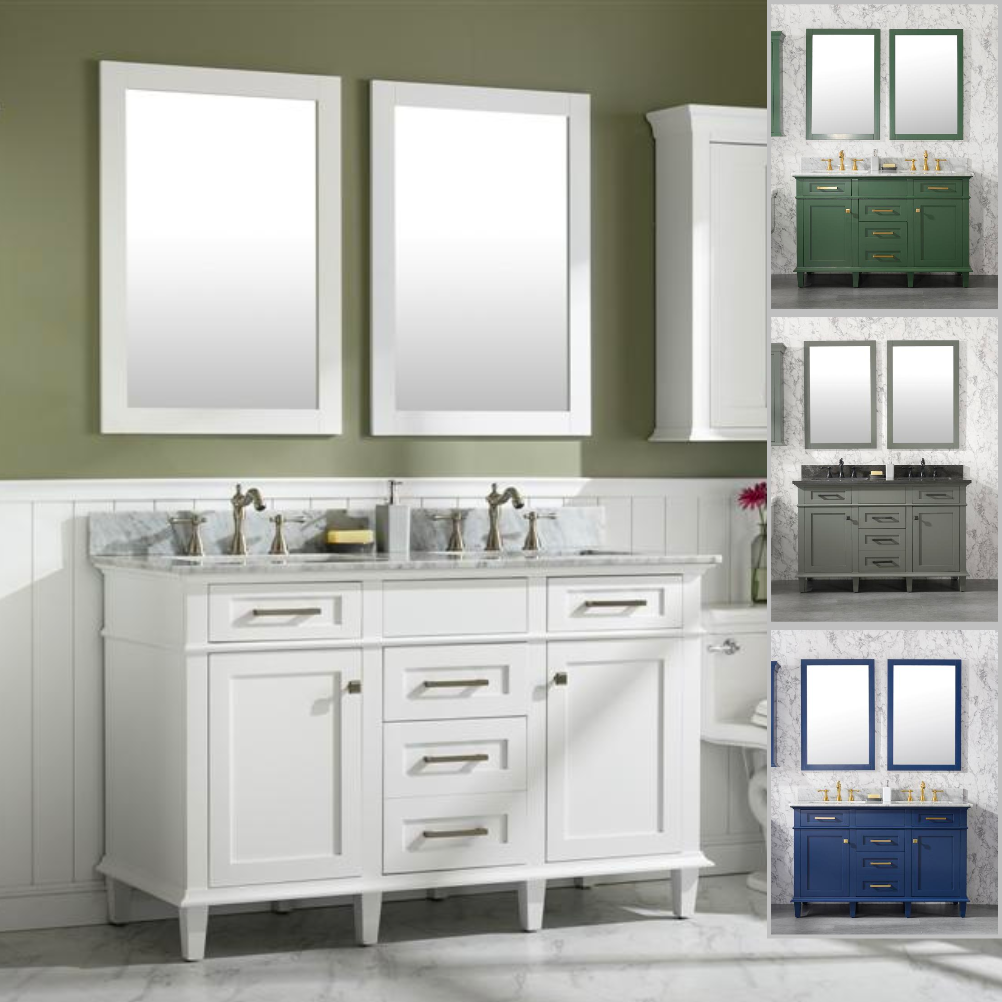 54 double sink vanity deals