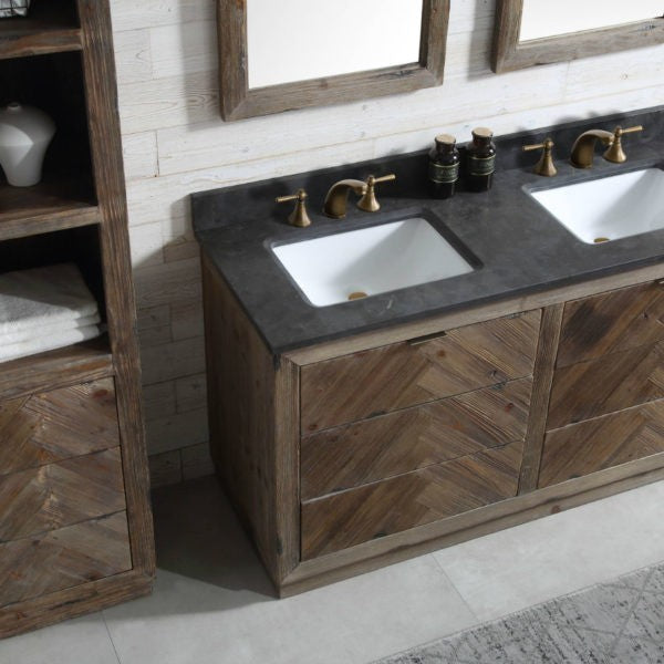 Legion Furniture 36" Rustic Wooden Double Vanity & Sink WH8560 (36″ x 22″ x 34")