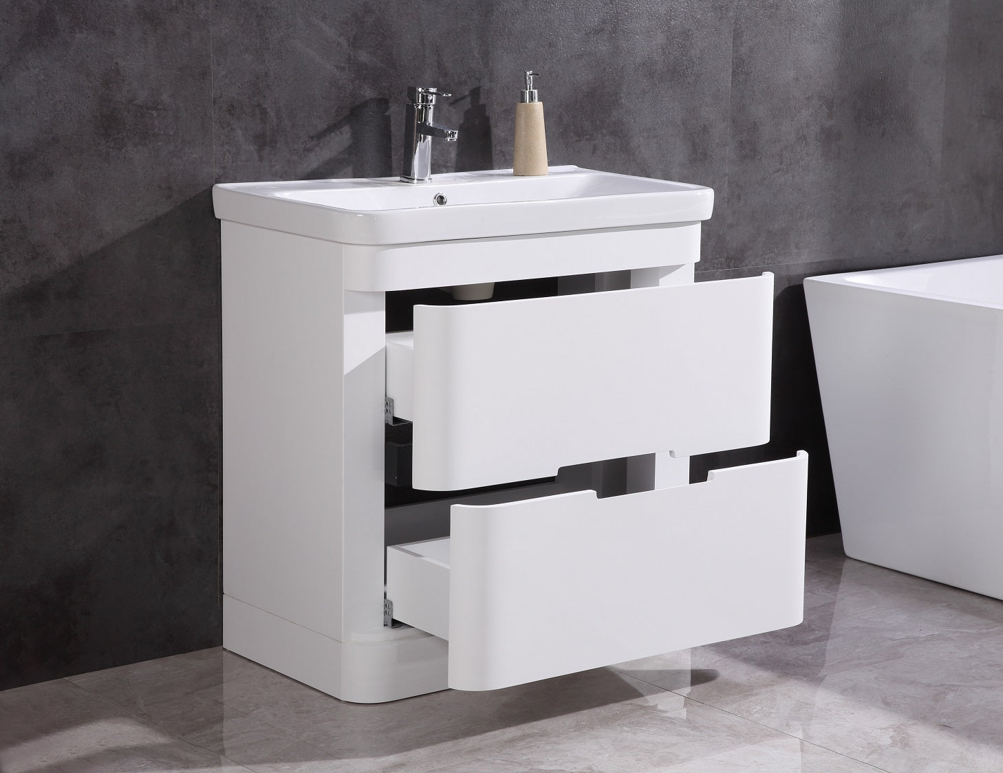 Legion Furniture Narrow 32" Bathroom Vanity, Mirror & Sink - WT9329-32-PVC (32" x 18" x 33")