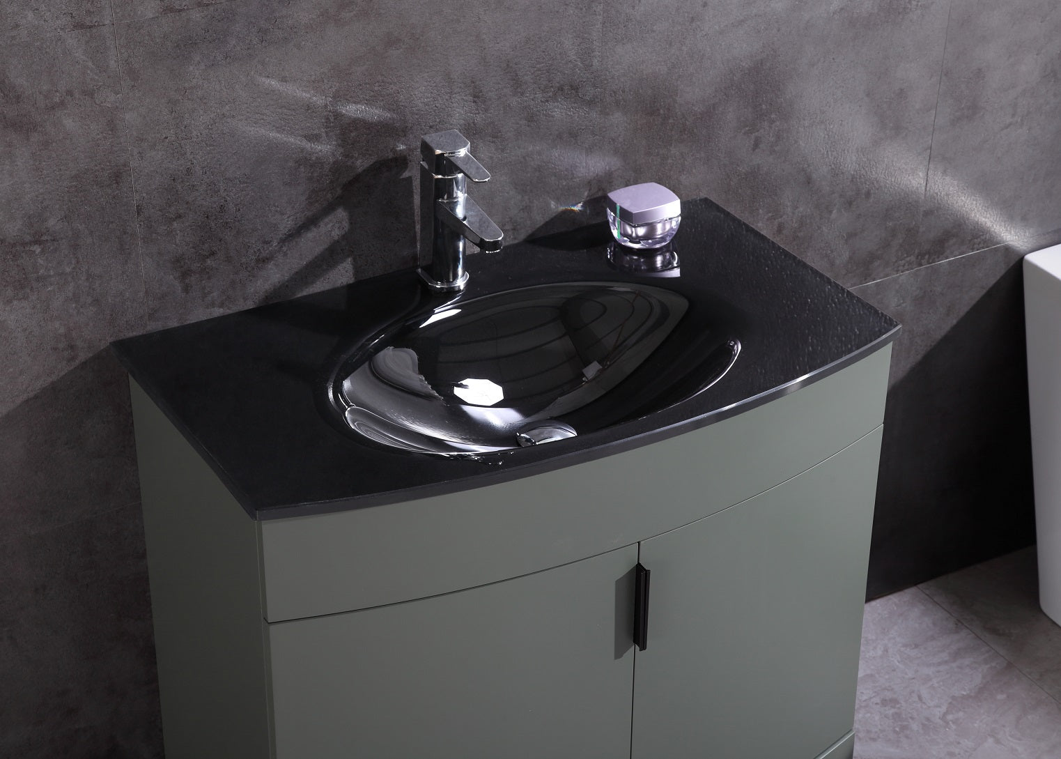 Legion Furniture Narrow 30" Bathroom Vanity & Black Sink WTM8130-30 (30" x 18" x 33")