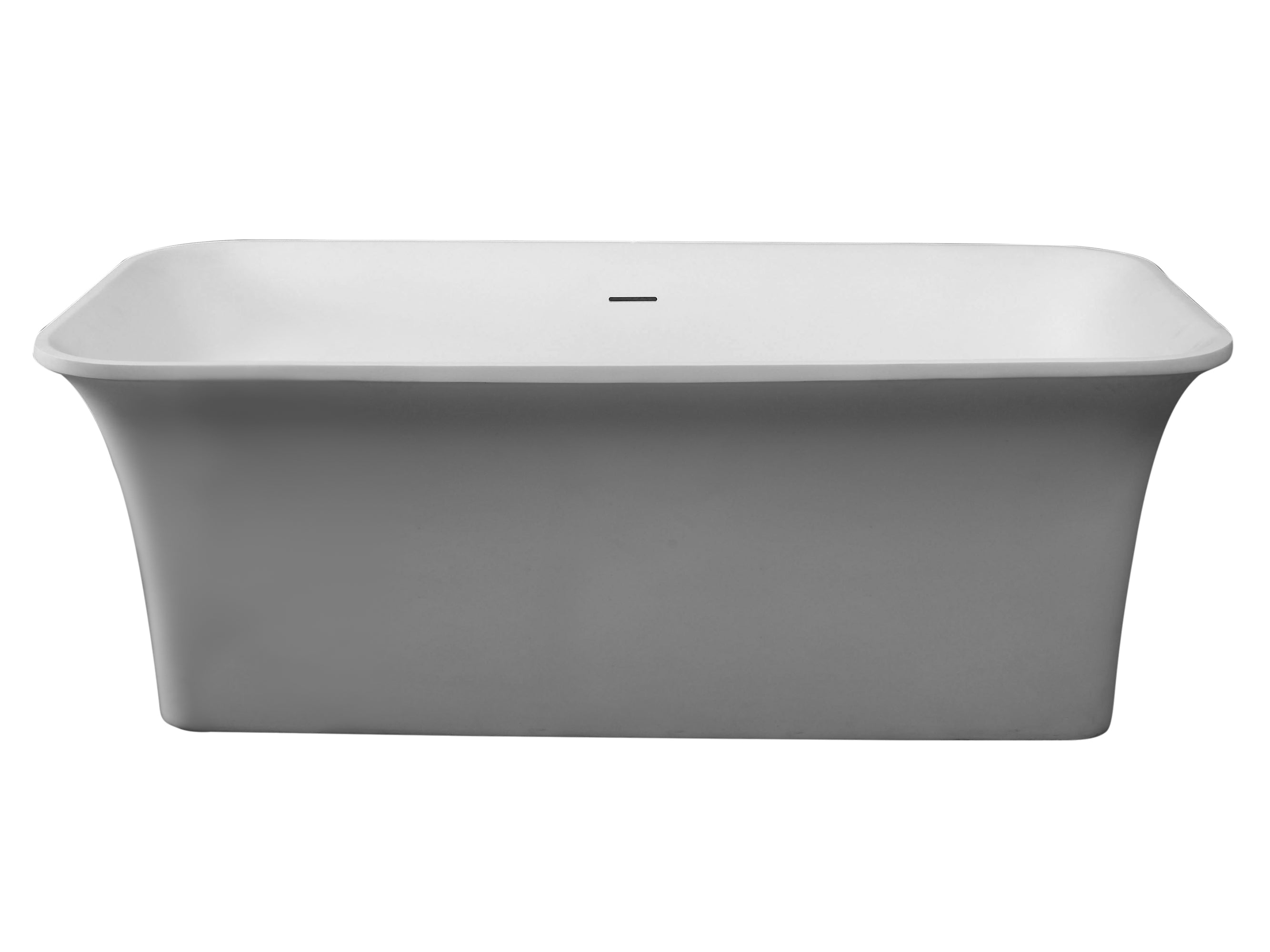 ALFI AB9942 Bathtub White Rectangular Solid Surface Smooth Resin Soaker (67-inch)