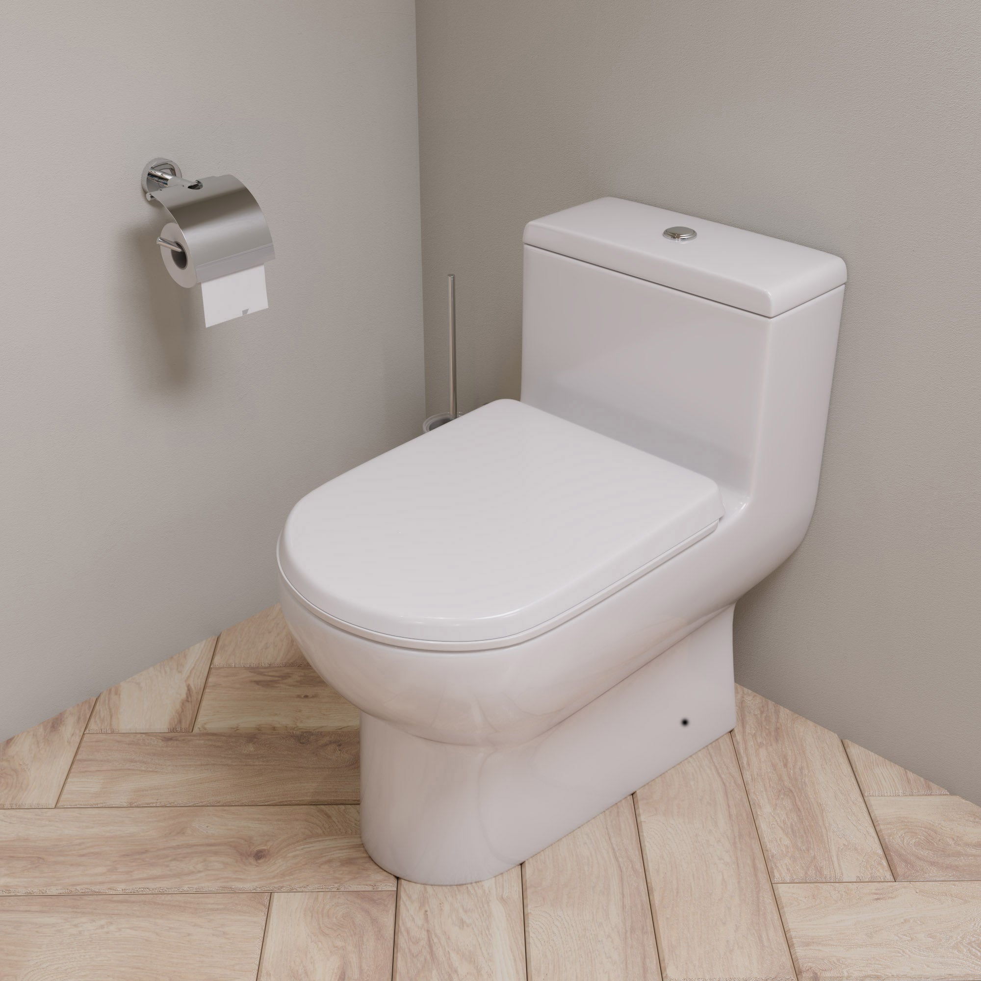 EAGO TB351 Toilet Dual-Flush w/ High Efficiency Low Flush White