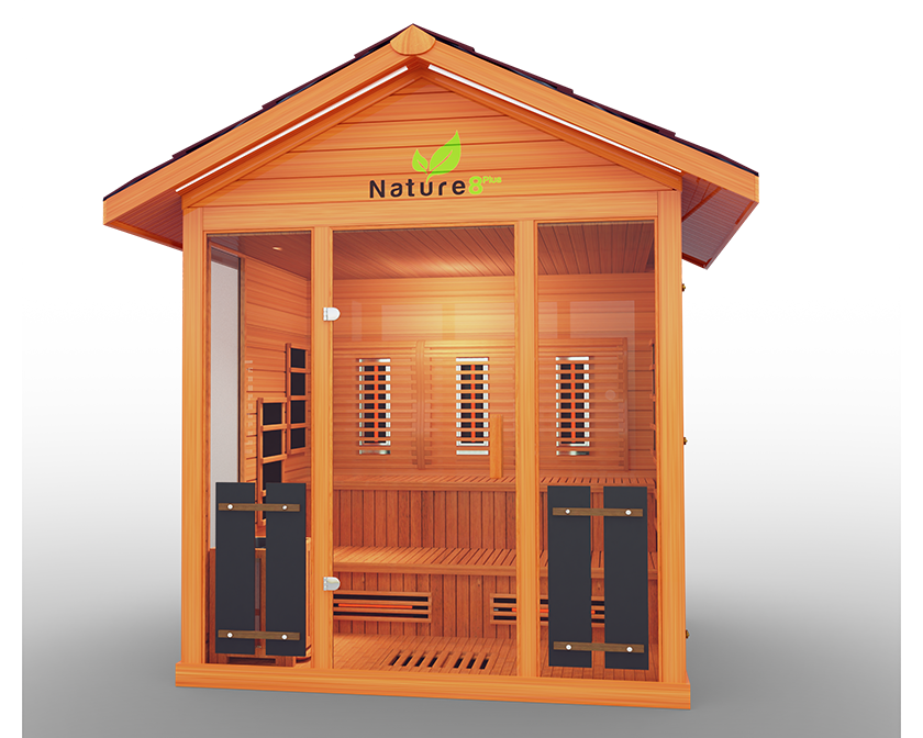 Medical Saunas "Nature 8 Plus" Outdoor Hybrid-Sauna (infrared+traditional)