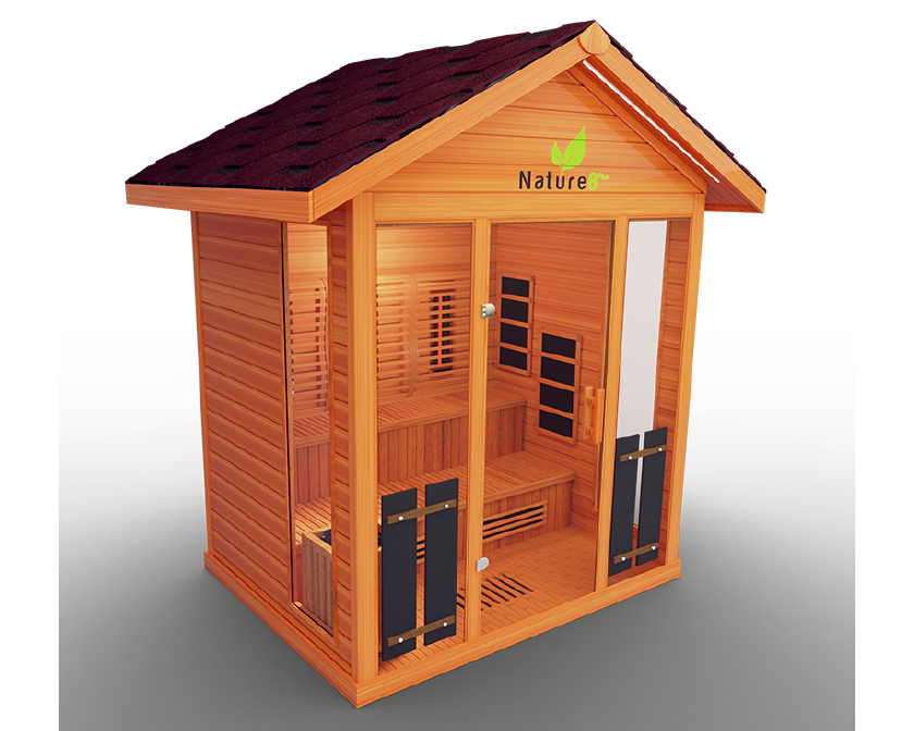 Medical Saunas "Nature 8 Plus" Outdoor Hybrid-Sauna (infrared+traditional)