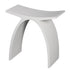 ALFI ABST77 Bathroom & Shower Stool w/ Arched Solid Surface Resin (white/black)