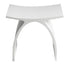 ALFI ABST77 Bathroom & Shower Stool w/ Arched Solid Surface Resin (white/black)