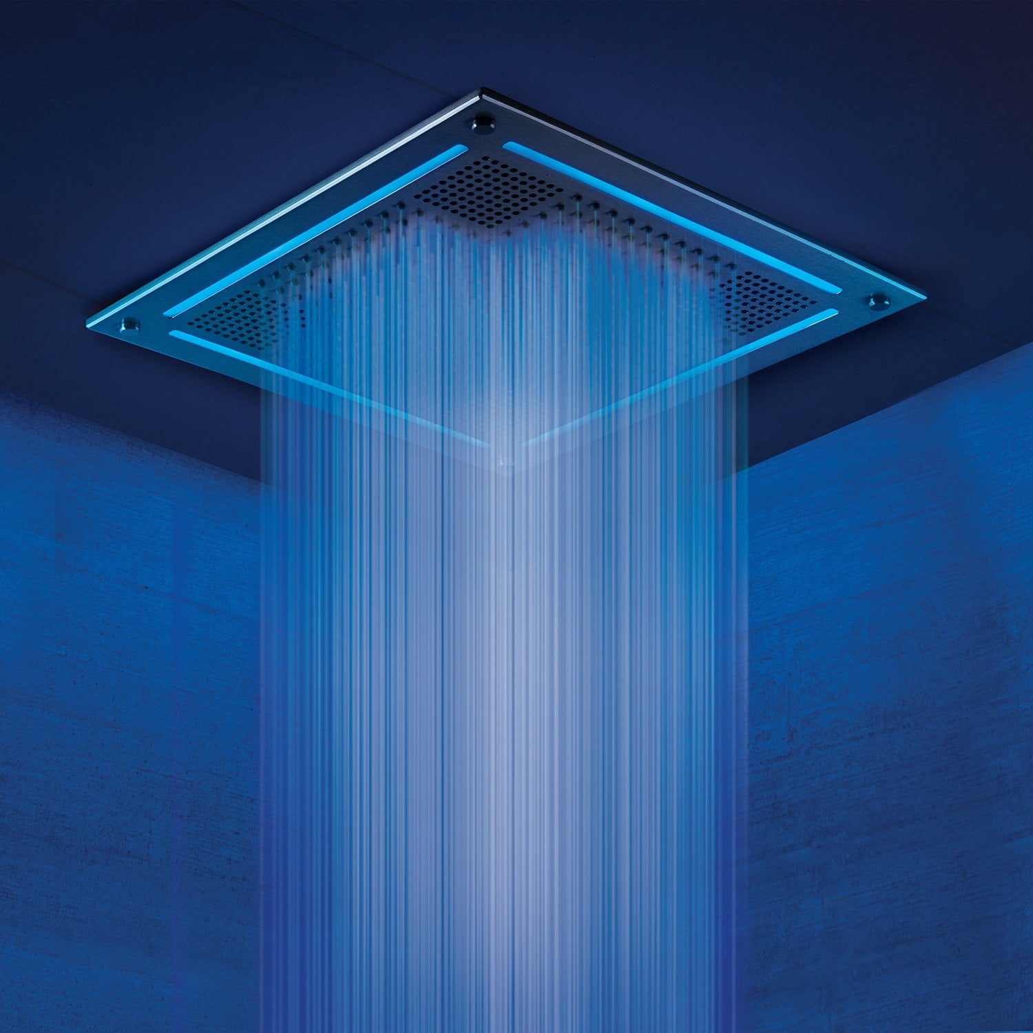 ThermaSol's HydroVive Shower Rain Head w/ Light & Sound