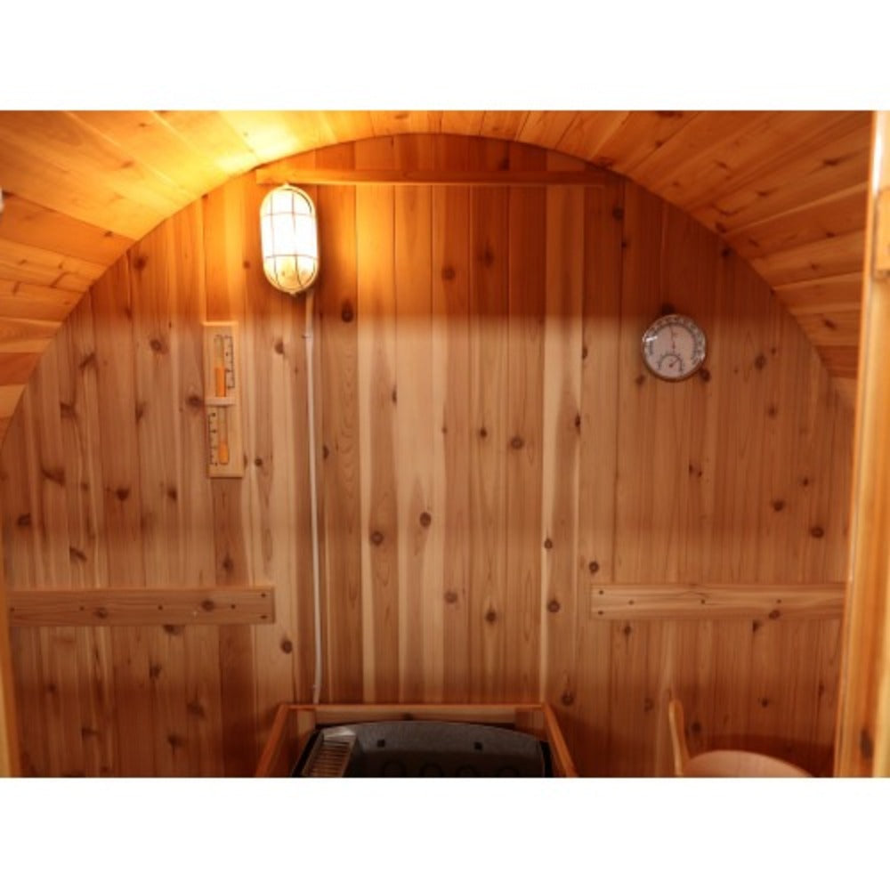 SunRay Traditional Outdoor Barrel Sauna | 2-Person "Solace" 200SH