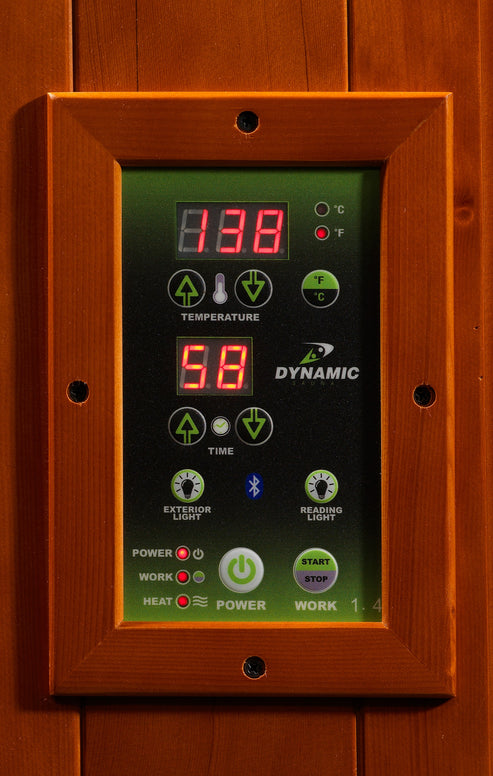 Golden Designs Dynamic "Madrid Elite" 3-person Ultra Low EMF FAR Infrared Sauna w/ Canadian Hemlock | DYN-6310-04 Elite