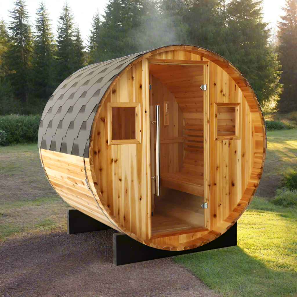 Sunray Traditional Steam Outdoor Barrel Sauna | "Aurora" 300SH