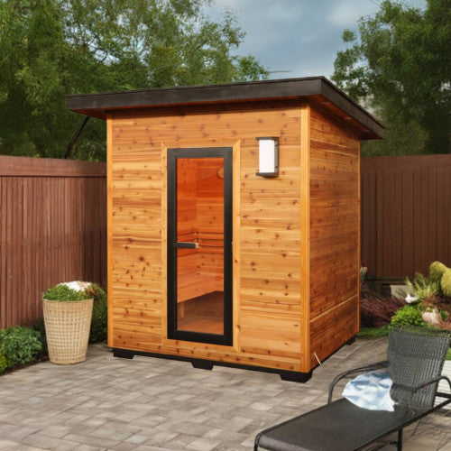 Sunray Denali 4-Person traditional outdoor sauna