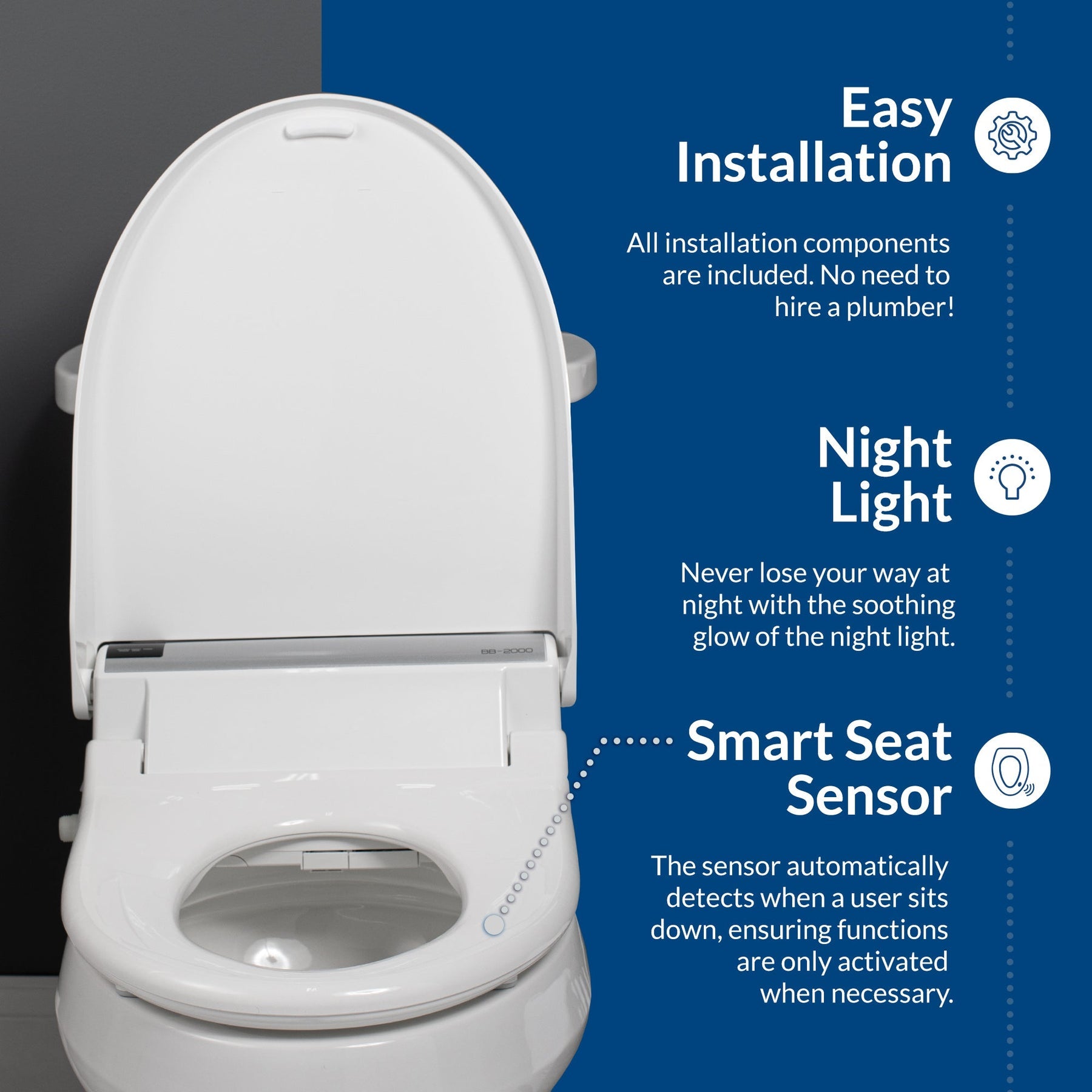 Bio Bidet Bidet Toilet Seat w/ Heated Seat BB-2000