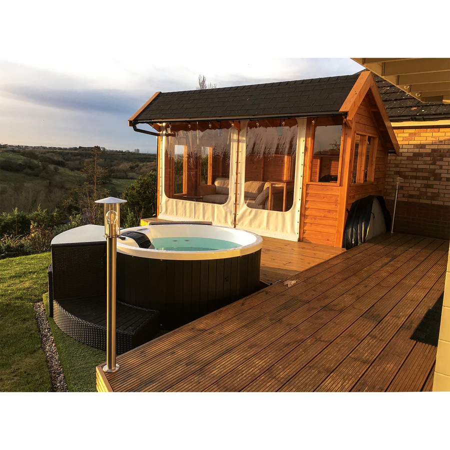 Buy online at Findyourbath.com Canadian Spa Company Okanagan Hot Tub: Portable 4-Person Jacuzzi (KH-10083)