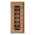 Buy online at Findyourbath.com-Golden Designs 3-Person Corner Full Spectrum PureTech™ Near Zero EMF FAR Infrared Sauna w/ Himalayan Salt Bar & Hemlock | GDI-8035-03