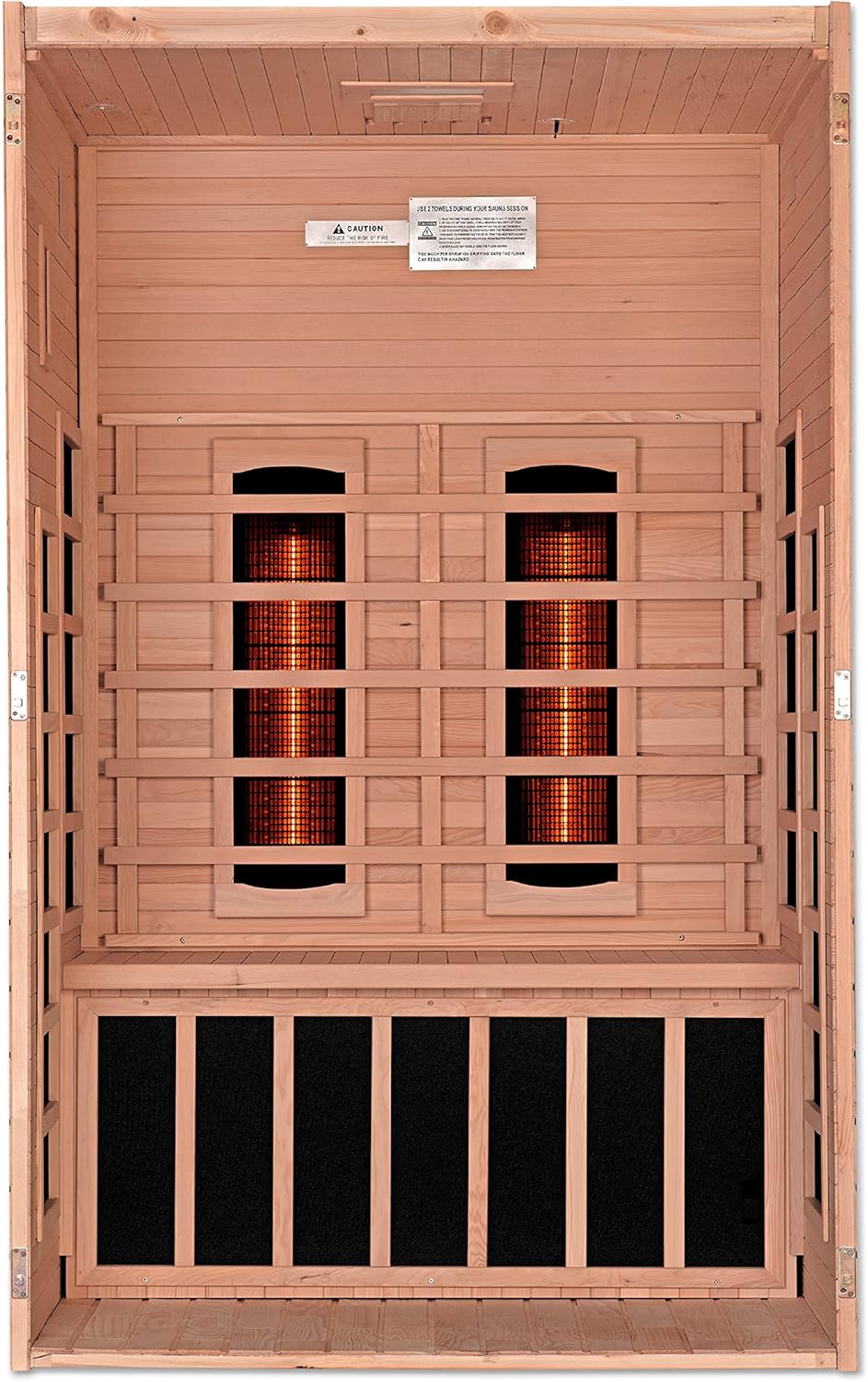 Golden Designs Dynamic "Santiago" 2-Person Full Spectrum Near Zero EMF FAR Infrared Sauna w/ Hemlock | DYN-6209-03 FS