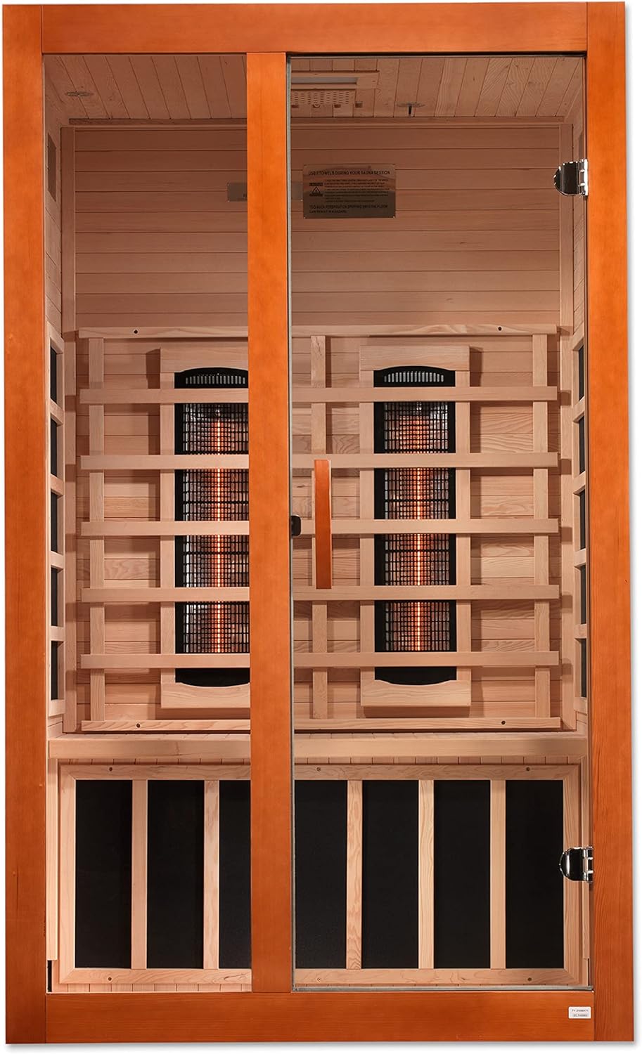 Golden Designs Dynamic "Santiago" 2-Person Full Spectrum Near Zero EMF FAR Infrared Sauna w/ Hemlock | DYN-6209-03 FS