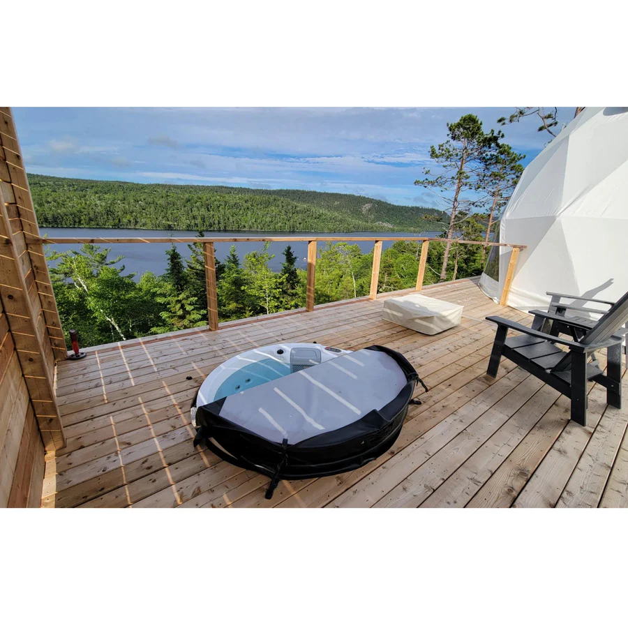 Buy online at Findyourbath.com Canadian Spa Company Okanagan Hot Tub: Portable 4-Person Jacuzzi (KH-10083)