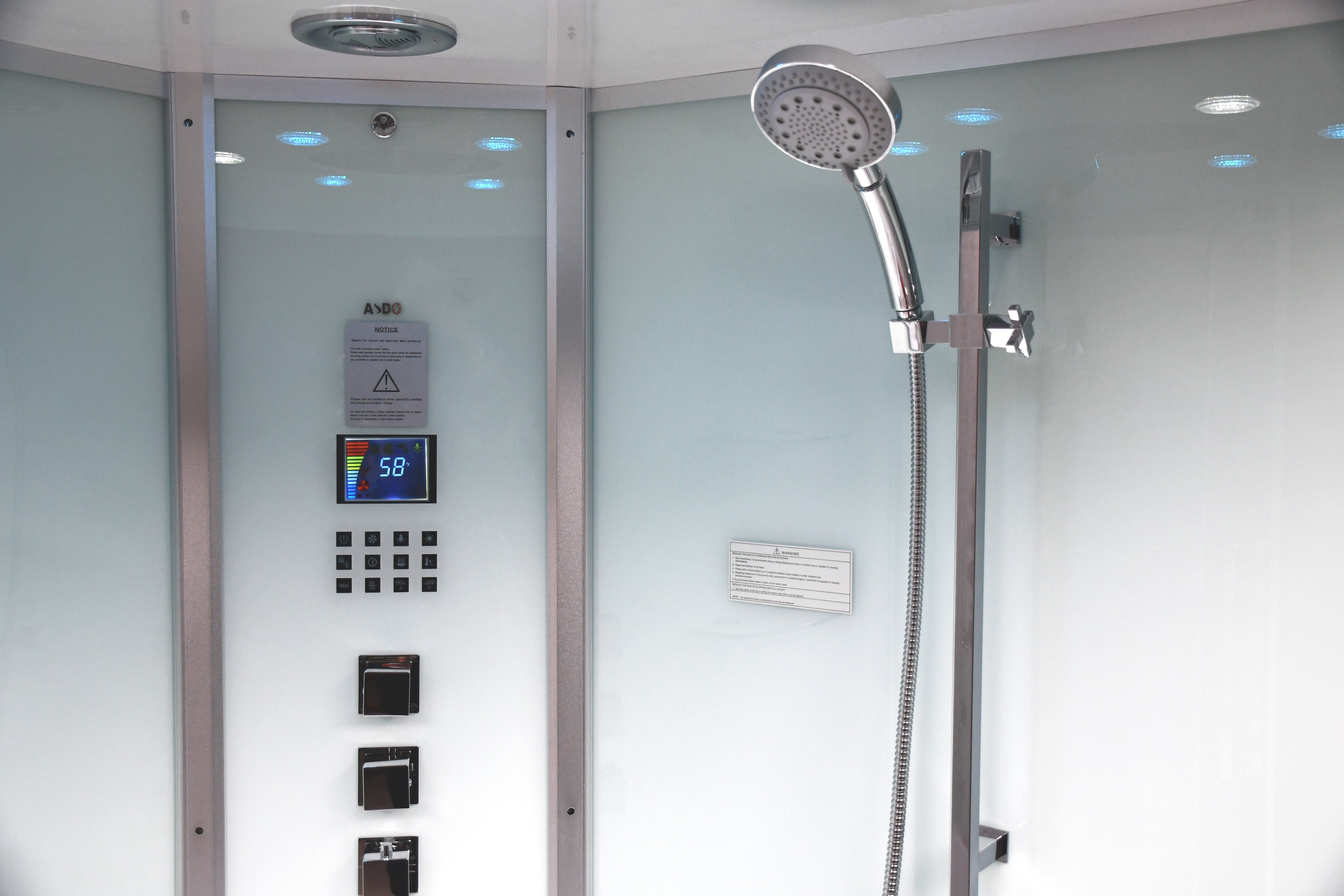 Platinum DA333 Steam Shower Tub Combo - 59" x 59" x 89"