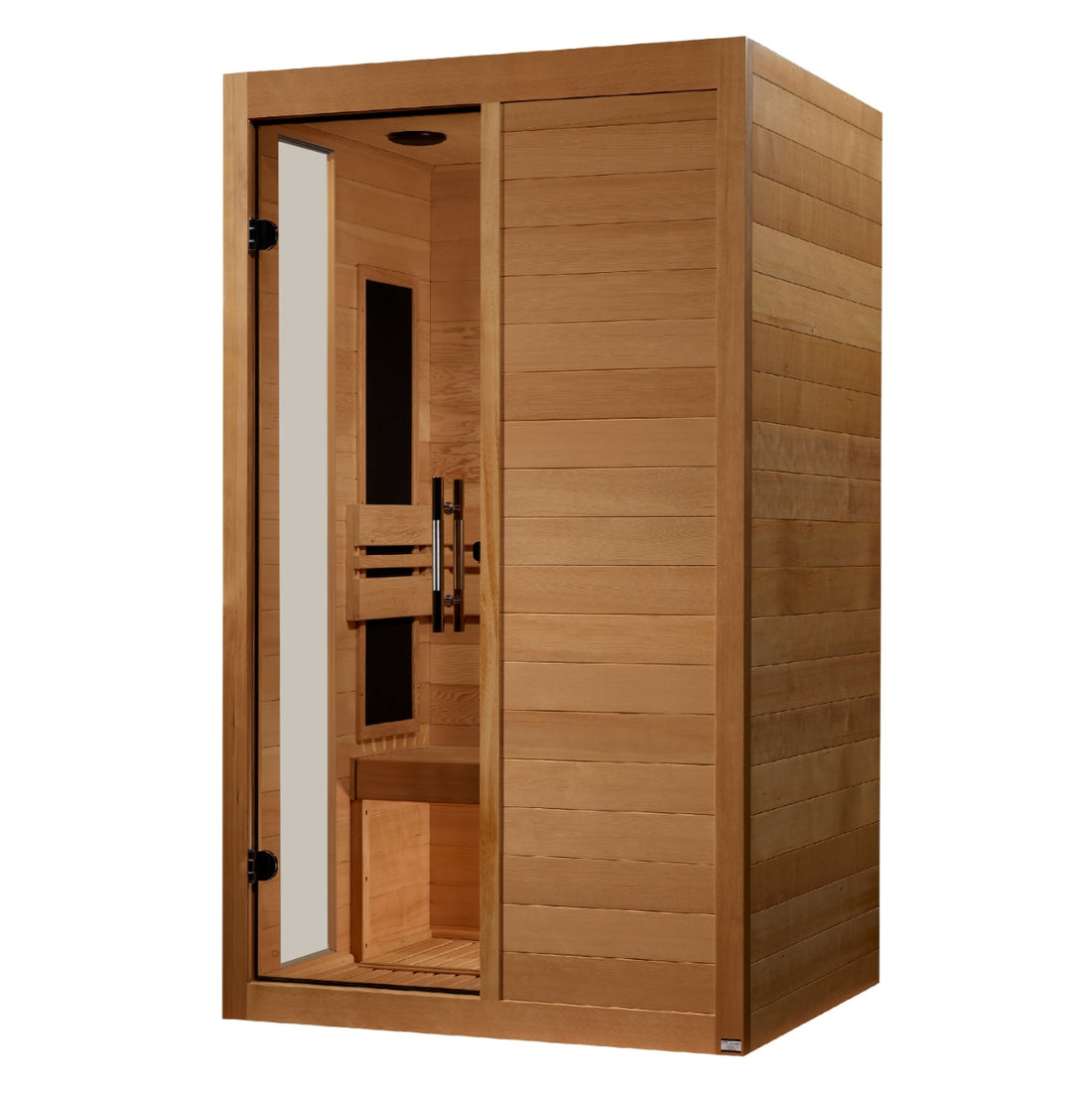 Golden Designs Dynamic "Veneto" 1-2-Person Low EMF FAR Infrared Sauna w/ Canadian Hemlock | DYN-6115-05