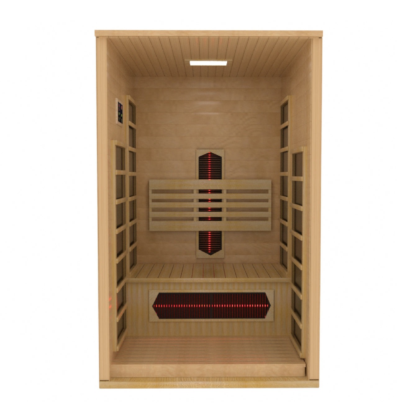 Golden Designs Dynamic "Gracia" 1-2-Person Full Spectrum Near Zero EMF FAR Infrared Sauna w/ Canadian Hemlock | DYN-6119-03 FS