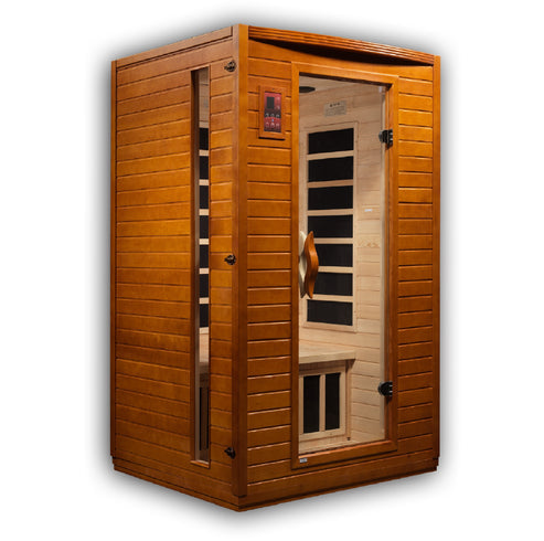 Golden Designs Dynamic "Versailles Elite" 2-person Ultra Low EMF FAR Infrared Sauna w/ Canadian Hemlock | DYN-6202-03 Elite