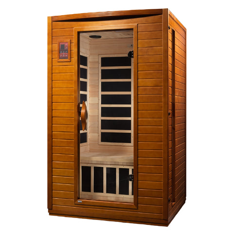 Golden Designs Dynamic "Versailles Elite" 2-person Ultra Low EMF FAR Infrared Sauna w/ Canadian Hemlock | DYN-6202-03 Elite