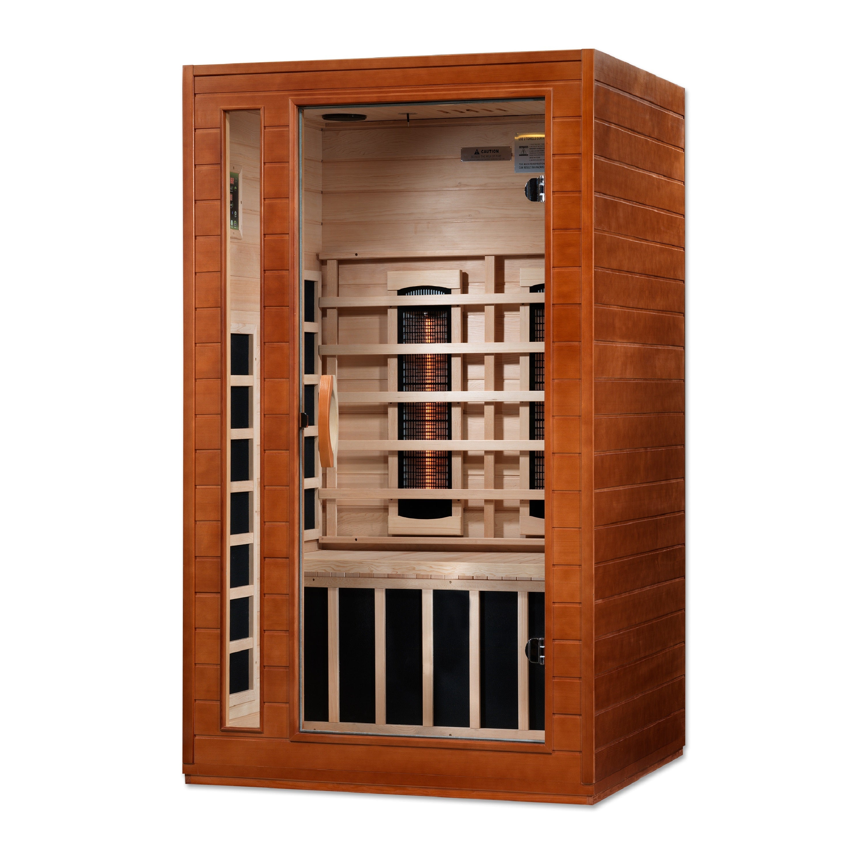 Golden Designs Dynamic "Cardoba" 2-Person Full Spectrum Near Zero EMF FAR Infrared Sauna w/ Hemlock | DYN-6203-02 FS